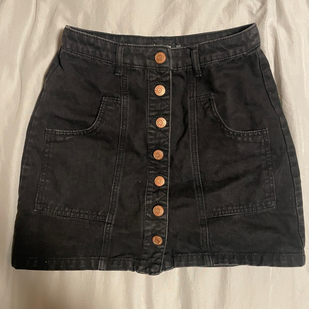 COPY - Black button down skirt